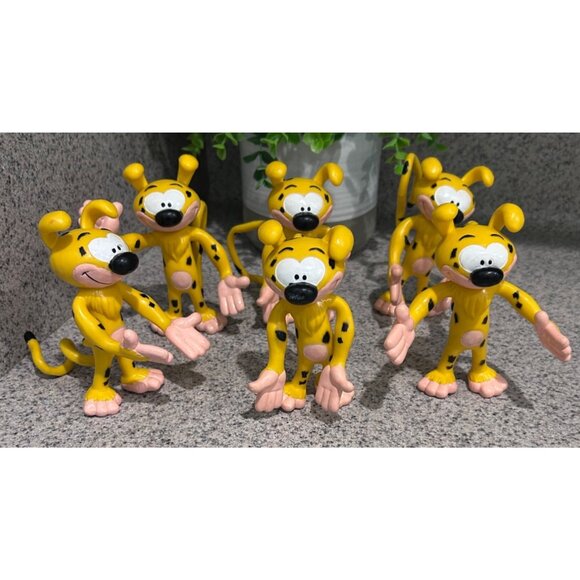 MarsupiLami Figures Bend-Ems Bendable Poseable Figure 90's Lot of 6 - Picture 1 of 3